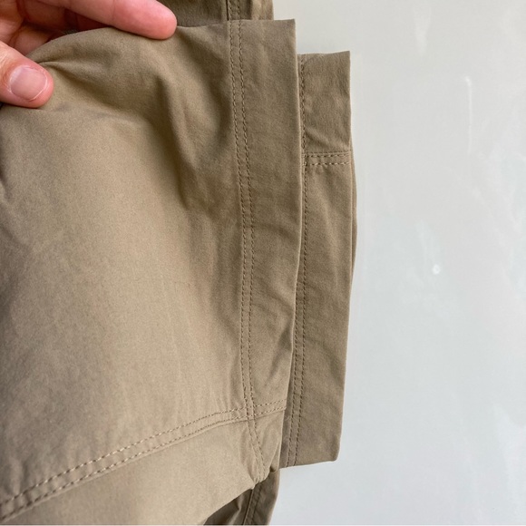 PATAGONIA size 4 Rock Craft roll up pants Ash Tan athletic hiking pants pockets - Picture 14 of 16